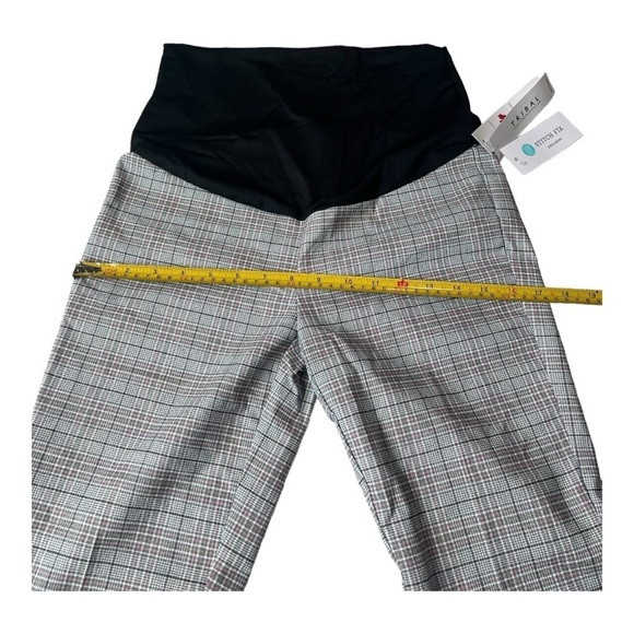 TRIBAL X Stitch Fix Bay Leaf Maternity cuffed pants in Glen Check Gray NEW - Picture 10 of 14